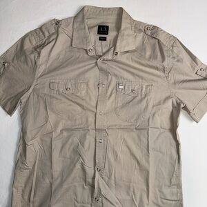 Men’s Armani Exchange Casual Button Down Shirt Size Large